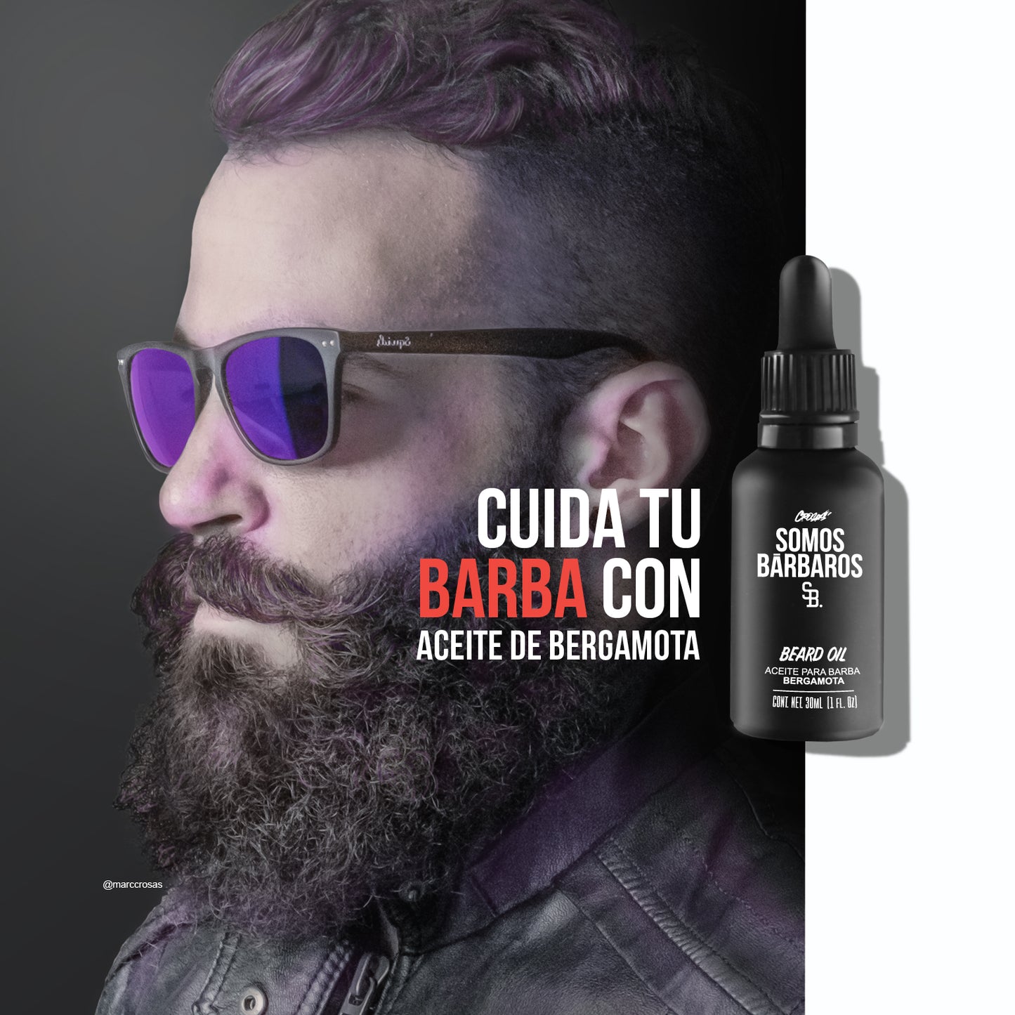 Aceite de Bergamota para la Barba / SOMOS BÁRBAROS