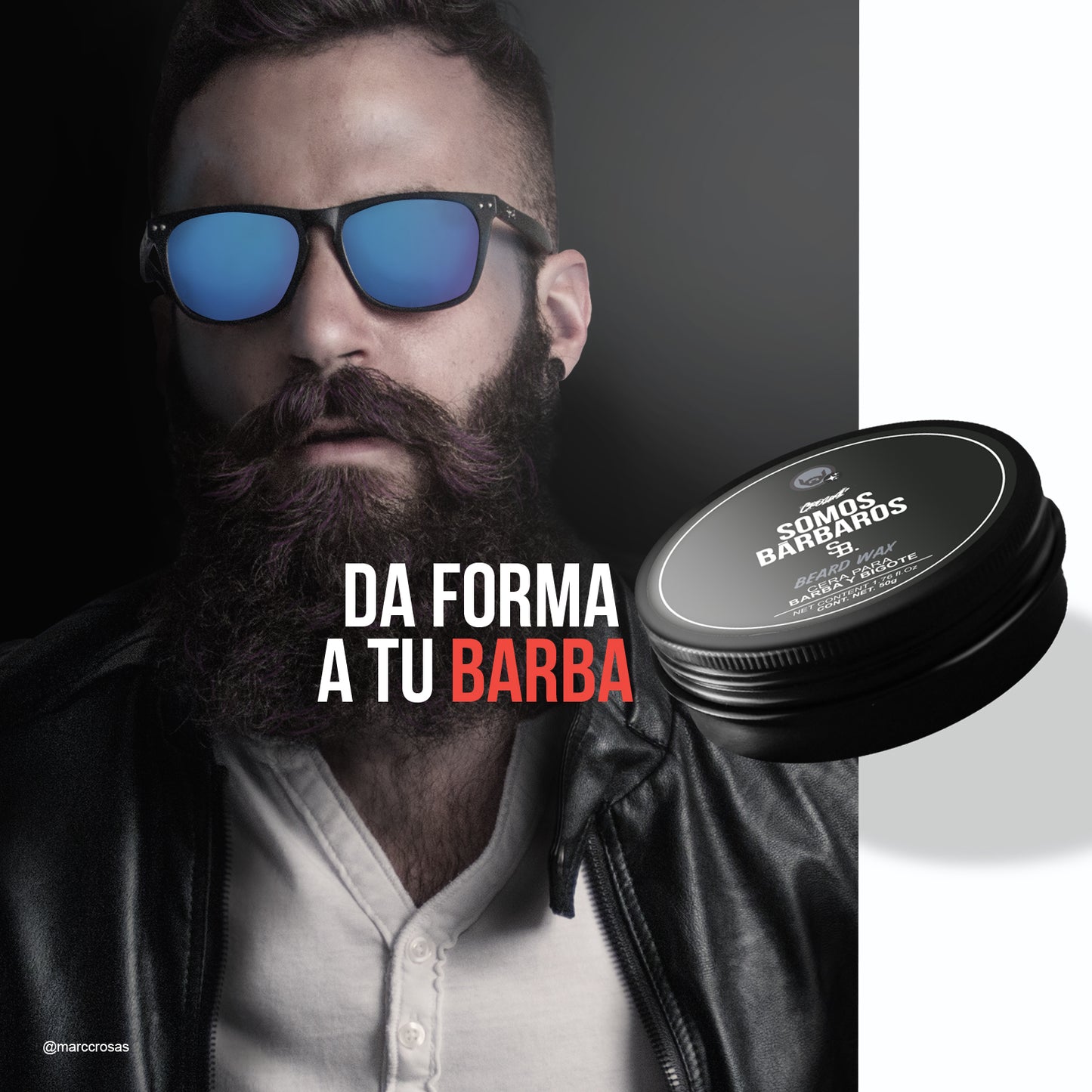 Cera NEGRA para barba y bigote 50g / SOMOS BÁRBAROS